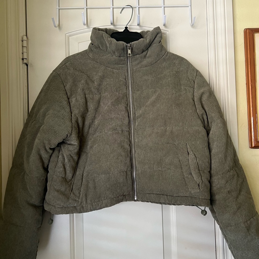 Sage Cropped Puffer Ambiance Jacket
